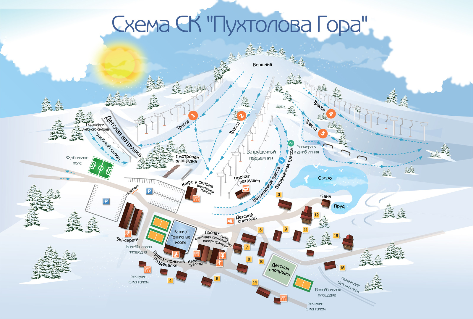 Схема курорта Пухтолова Гора