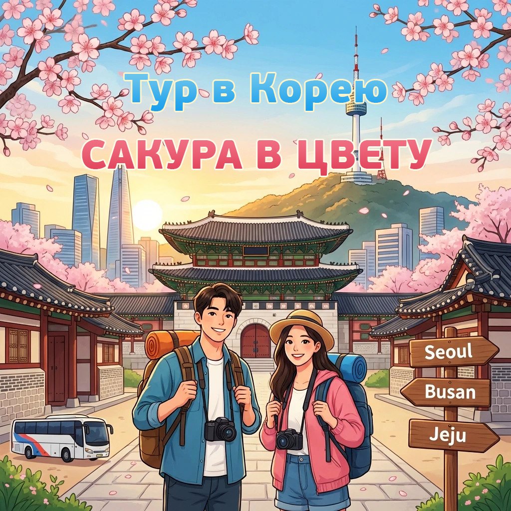 Тур в Южную Корею Сакура в цвету