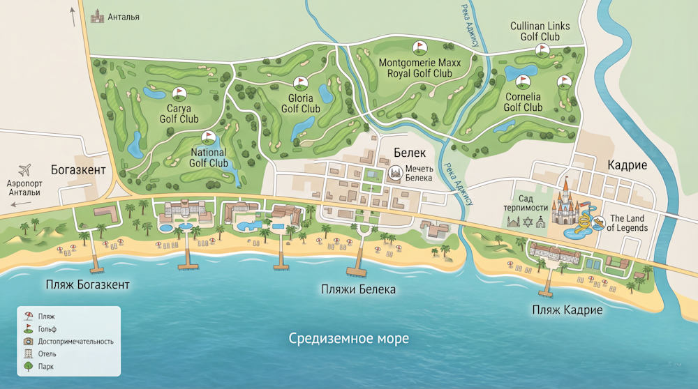 Карта Белек