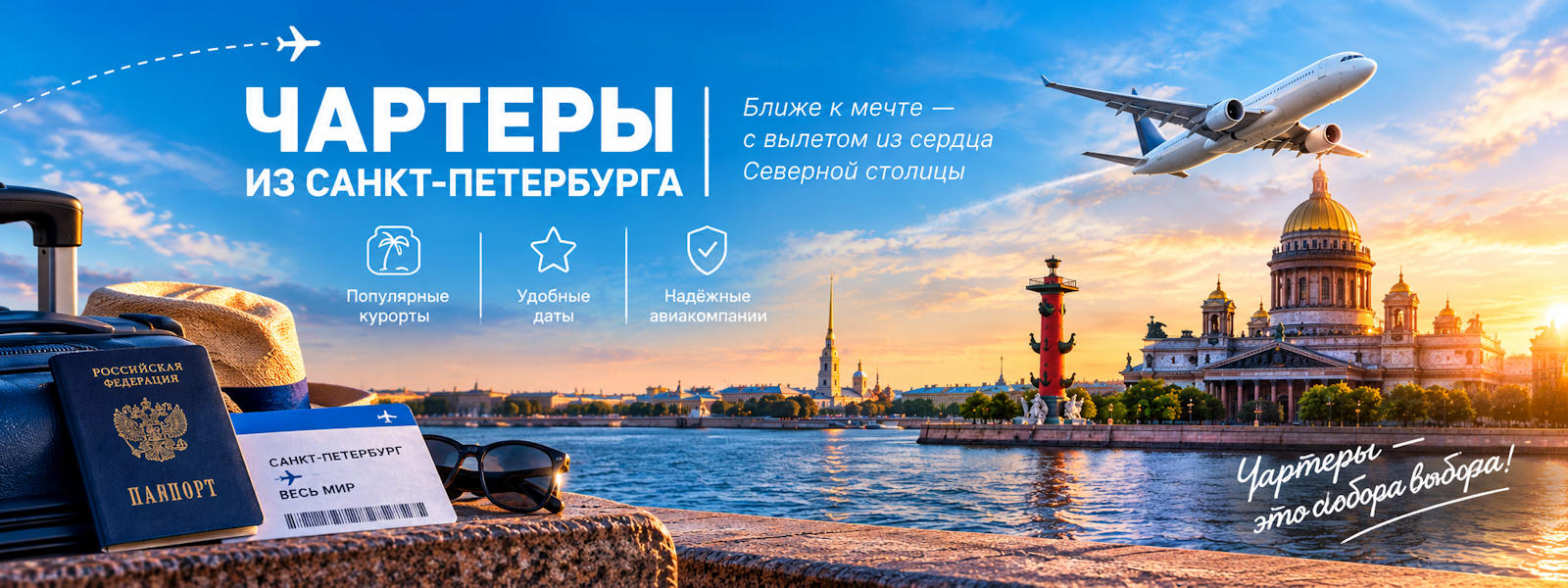 Туры на чартерах из Санкт-Петербурга