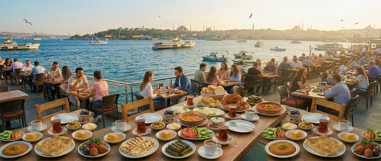 Кафе, рестораны, уличная еда в Стамбуле