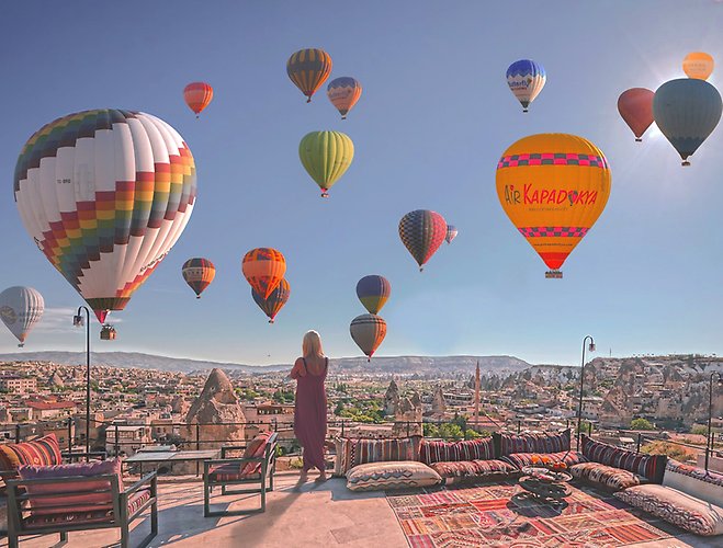 Вид из отеля Arinna Cappadocia